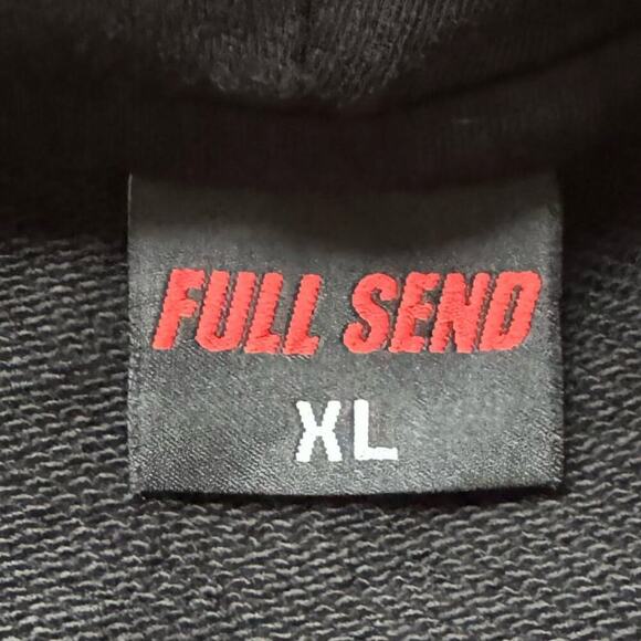 FULL SEND NELKBOYS Mens Chenille HOODIE/Sweatshirt, XL, Oversize, Black - Picture 4 of 7